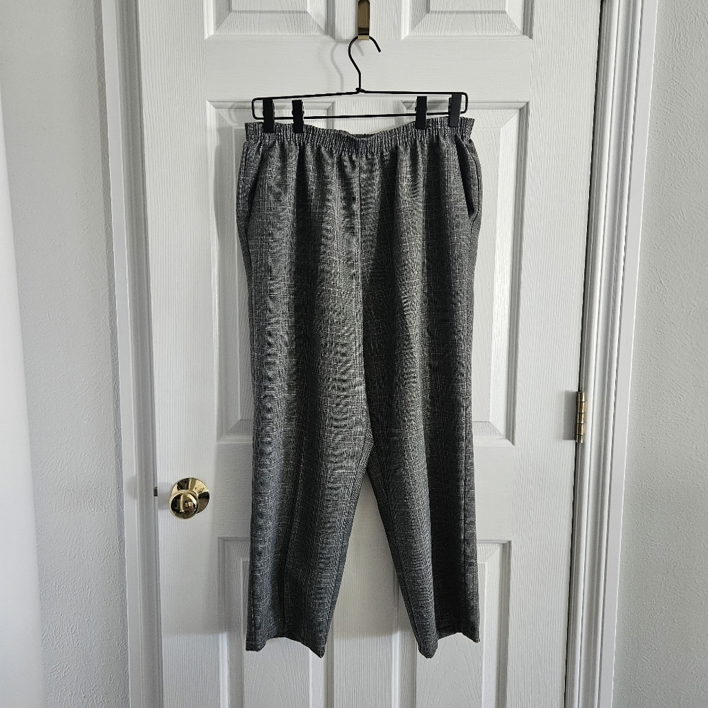 Vintage Deadstock Alfred Dunner Petite Plaid Pull On Pants